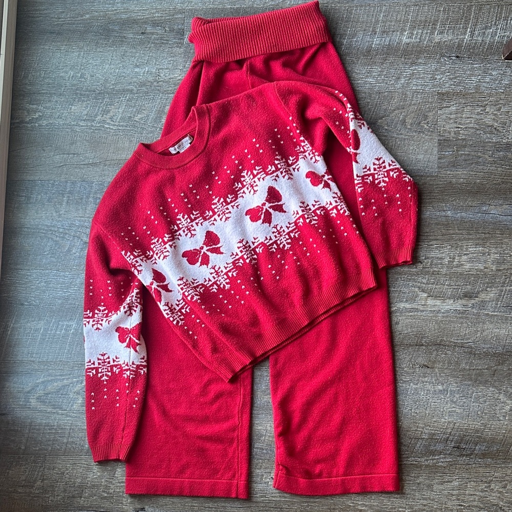 Sincerely Jules Festive Red and White Sweater Set